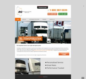 RG Transportation Services Website | Hyperweb.ca
